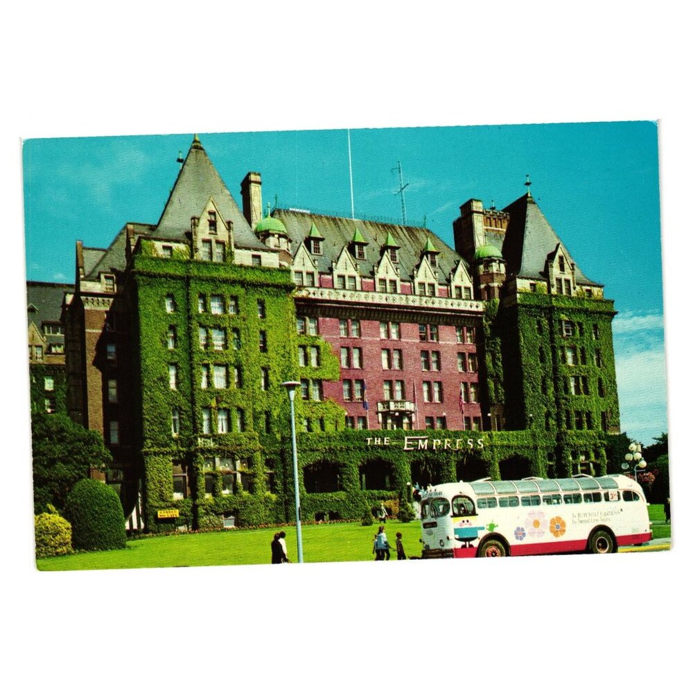 Vintage Empress Hotel Victoria BC Postcard Alex J Pelett Canada Old England